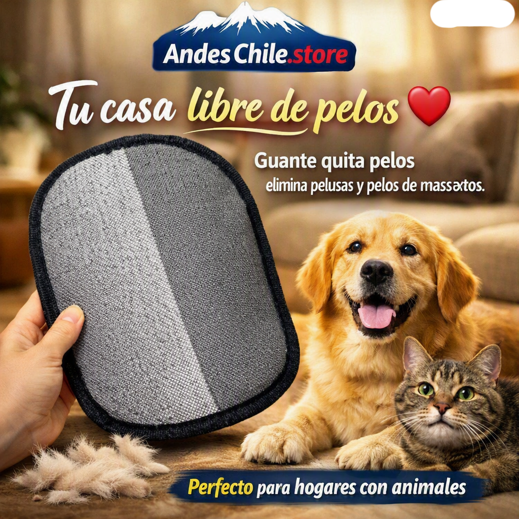 Guante Quita Pelos para Mascotas — Limpia Sofá, Ropa y Auto en Segundos