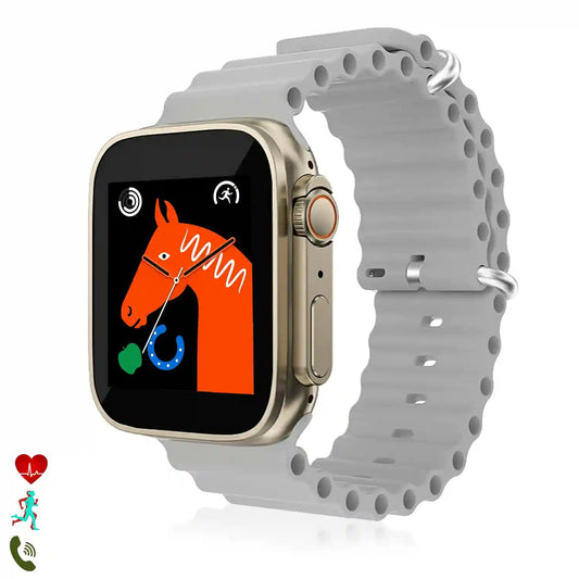 Smartwatch T500 Ultra - Gris con correa ocean